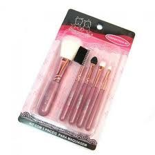 Kit de Pincéis Maquiagem Macrilan KP5-18-Rosa