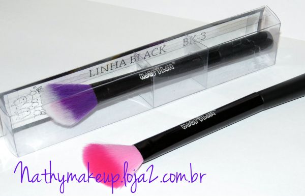 Pincel Chanfrado Para Blush Linha Black Macrilan Bk-3 ROXO